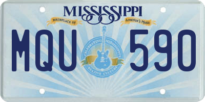 MS license plate MQU590
