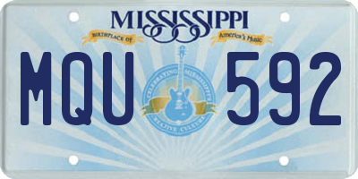 MS license plate MQU592
