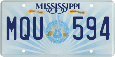 MS license plate MQU594