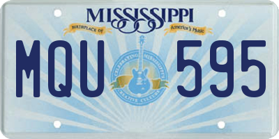 MS license plate MQU595