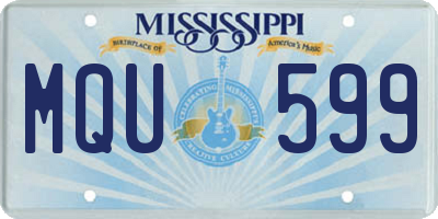 MS license plate MQU599