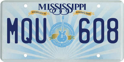 MS license plate MQU608