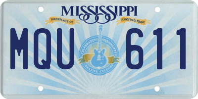 MS license plate MQU611