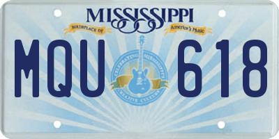 MS license plate MQU618