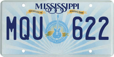 MS license plate MQU622