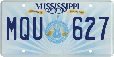 MS license plate MQU627