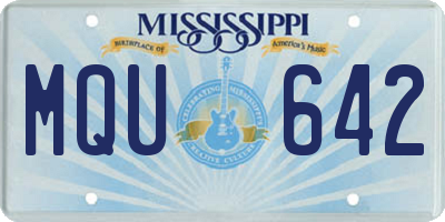 MS license plate MQU642