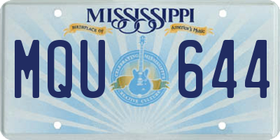 MS license plate MQU644