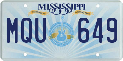 MS license plate MQU649
