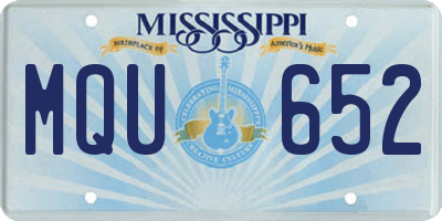 MS license plate MQU652