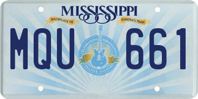 MS license plate MQU661