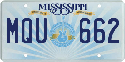 MS license plate MQU662