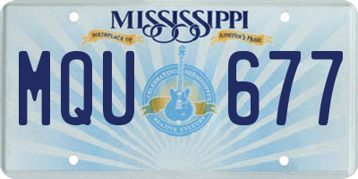 MS license plate MQU677