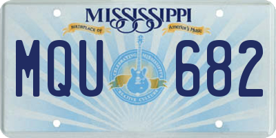 MS license plate MQU682