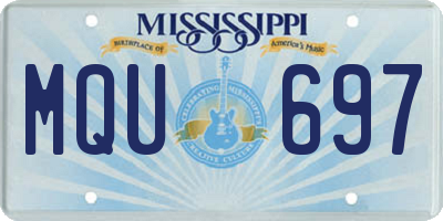 MS license plate MQU697