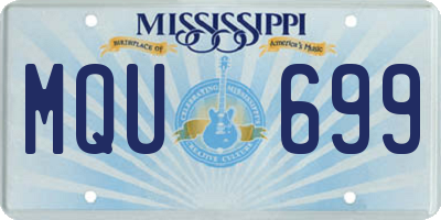 MS license plate MQU699
