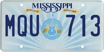 MS license plate MQU713
