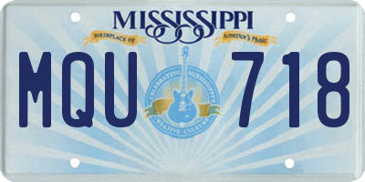 MS license plate MQU718