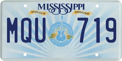 MS license plate MQU719