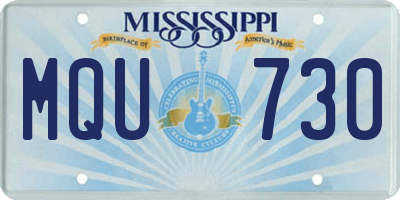 MS license plate MQU730
