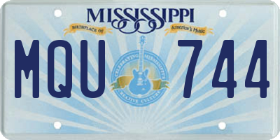 MS license plate MQU744