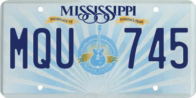 MS license plate MQU745