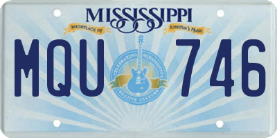 MS license plate MQU746