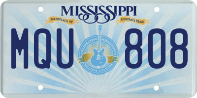 MS license plate MQU808