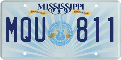 MS license plate MQU811
