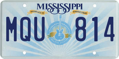 MS license plate MQU814