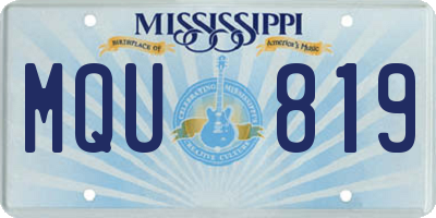 MS license plate MQU819