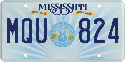 MS license plate MQU824