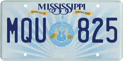 MS license plate MQU825