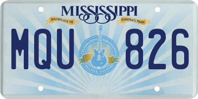 MS license plate MQU826
