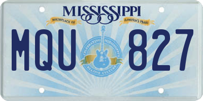 MS license plate MQU827