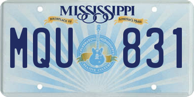 MS license plate MQU831