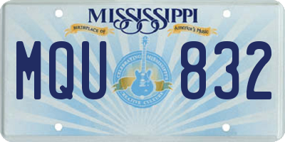 MS license plate MQU832