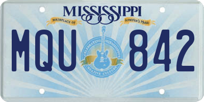 MS license plate MQU842