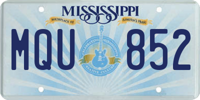 MS license plate MQU852
