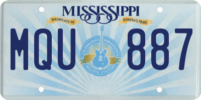 MS license plate MQU887