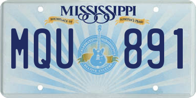 MS license plate MQU891