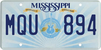 MS license plate MQU894
