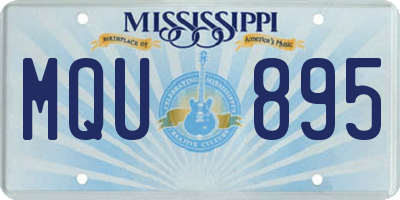 MS license plate MQU895