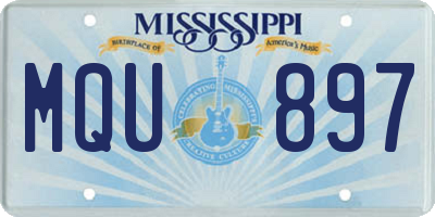 MS license plate MQU897