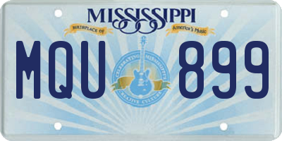 MS license plate MQU899