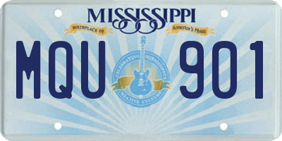 MS license plate MQU901