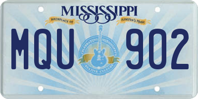 MS license plate MQU902