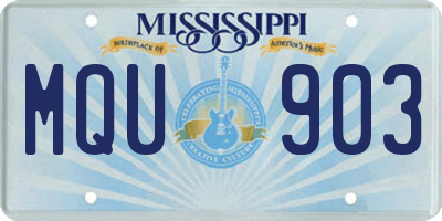 MS license plate MQU903
