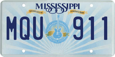 MS license plate MQU911