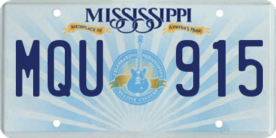 MS license plate MQU915